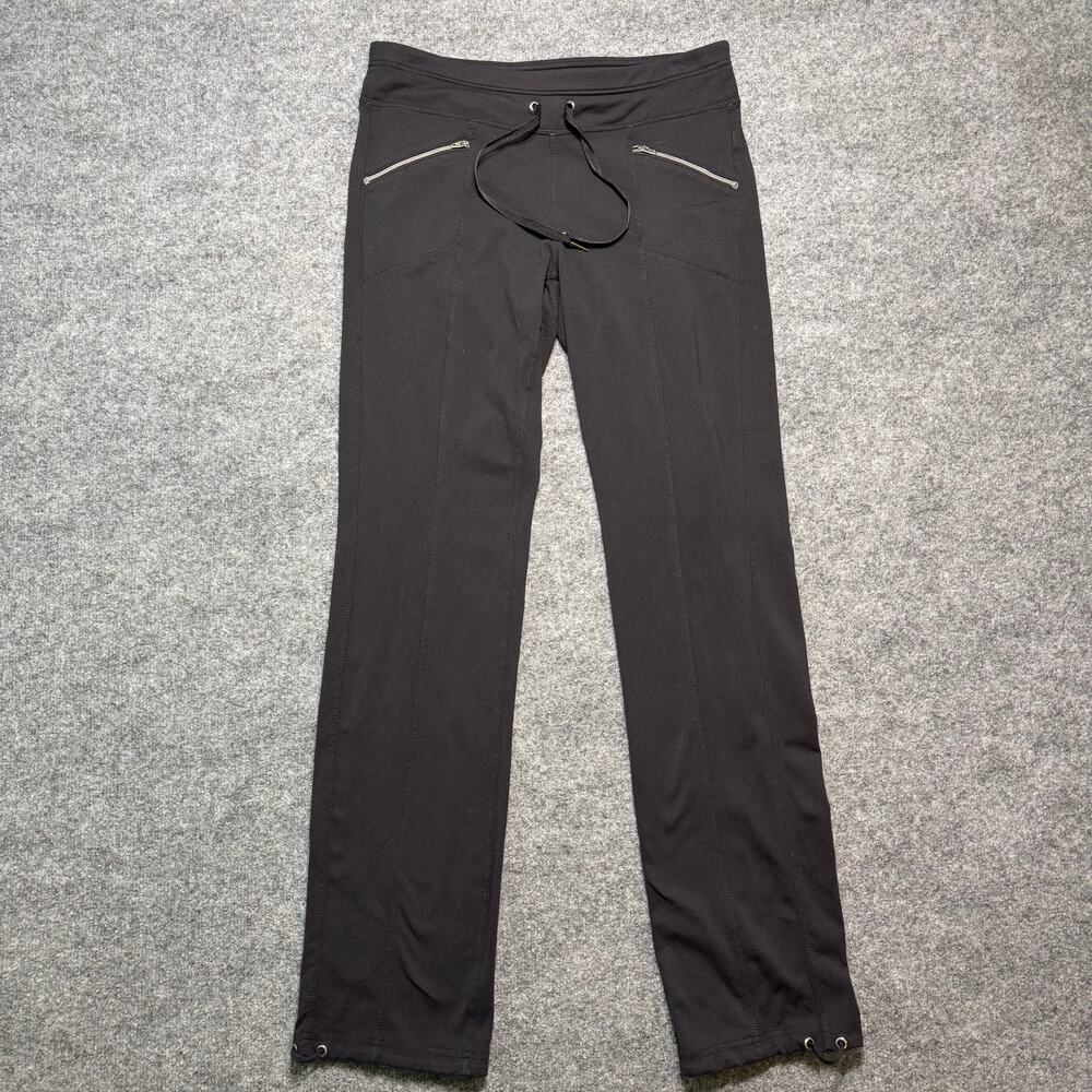 Athleta Metro Slouch Pants Women Black Zip Pocket Drawstring Hem Size Small